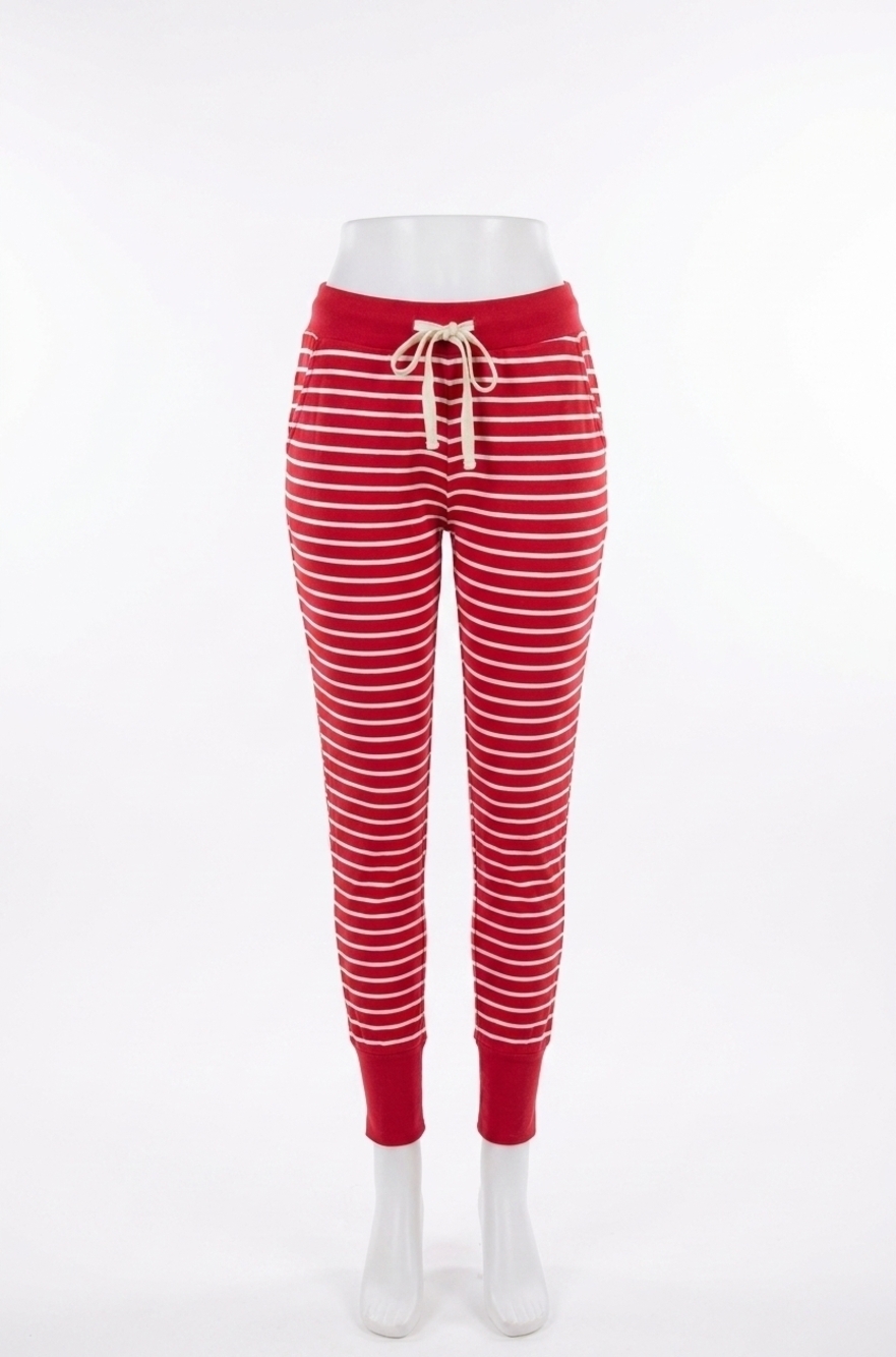 NEW AMPERSAND AVE triple stretch jogger pants in peppermint stripe